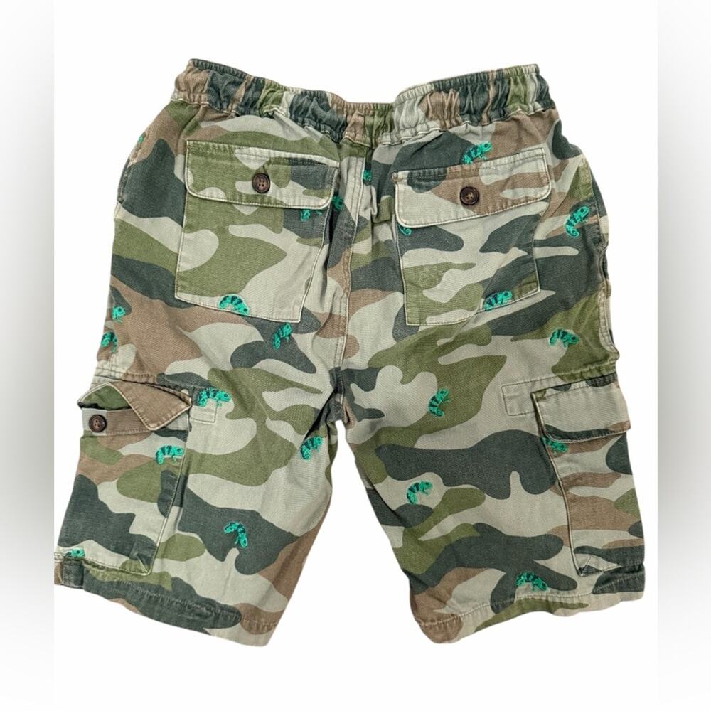 Boden Boys Camouflage Green Youth Cargo Shorts Lizard 100% Cotton size 13 Medium
